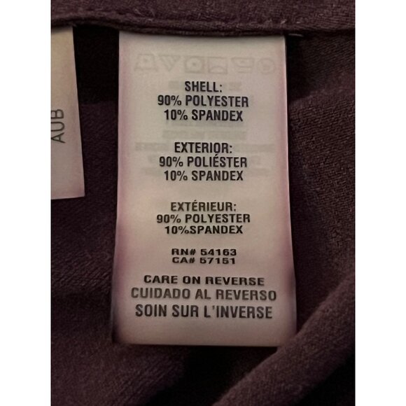 Calvin Klein Womens 1X Plum Aubergine Blouse Ruched Front Micro Suede New - Picture 7 of 16